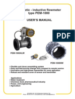 Magnetic - Inductive Flowmeter Type PEM-1000 User'S Manual