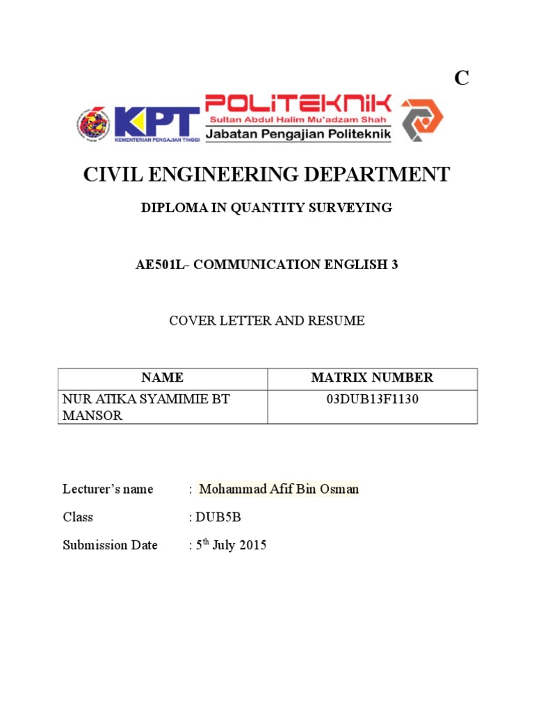 Cover Letter & Resume Guide | PDF