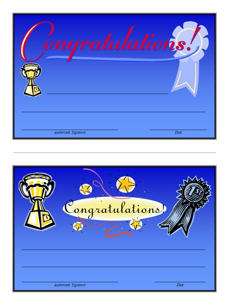 Congratulations | PDF