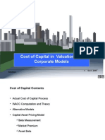 Cost of Capital in Valuation and Corporate Models