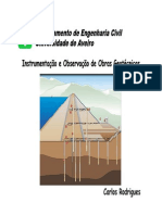 observação e instrumentação de obras geotecnicas