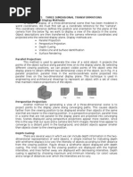 Unit - 5 Three Dimensional Transformations Three-Dimensional Display Methods