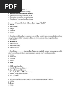 Soal Dan Jawaban K3lh Pdf Pdf