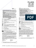 FLUKE 321-322 - Clamp Meter Safety Sheet