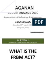 AAGANAN Budget Analysis 2010