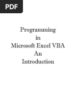 Programming in Excel VBA