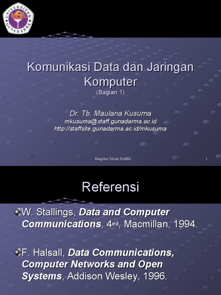 Komunikasi Data Dan Jaringan Komputer | PDF | Osi Model | Transmission ...