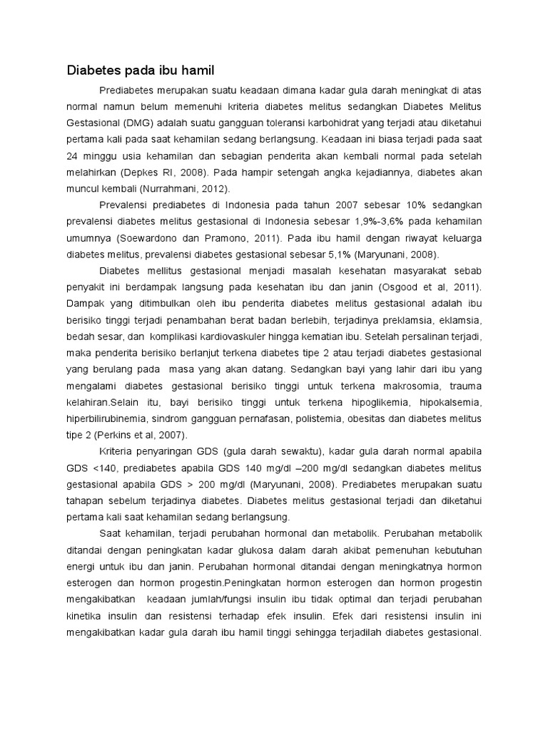 Diabetes Hamil Untuk Ibu