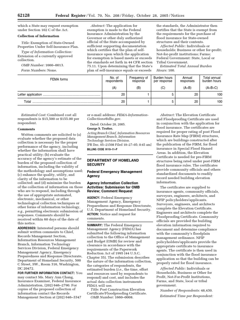 Notice: Agency Information Collection Activities Proposals, Submissions ...