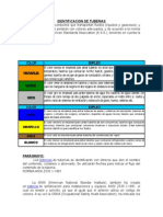 Identificación de tuberías con colores