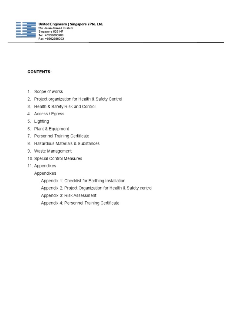 Method Statement For Earthing Installation | PDF | Personal Protective ...