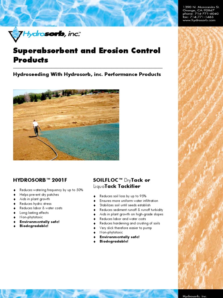 Hydro Seeding | PDF | Surface Runoff | Soil