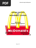 mc donalds - supply chain management