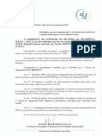 Provimento #260 Distribui 1.000 Processos de Benefícios Do Protocolo Crps para A 1 Câmara de Julgamento Crps.1