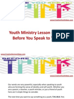 Youth Ministry Lesson - THINK Before You Speak to Youth