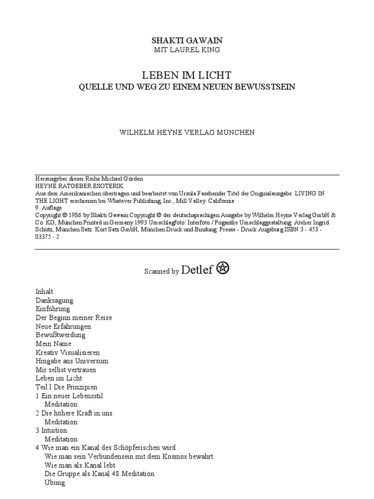 Gawain Shakti Leben Im Licht