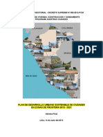 Plan Desarrollo Ciudades Sostenibles Zonas de Frontera