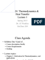 Thermodynamics and Heat Transfer - Lecture - 1