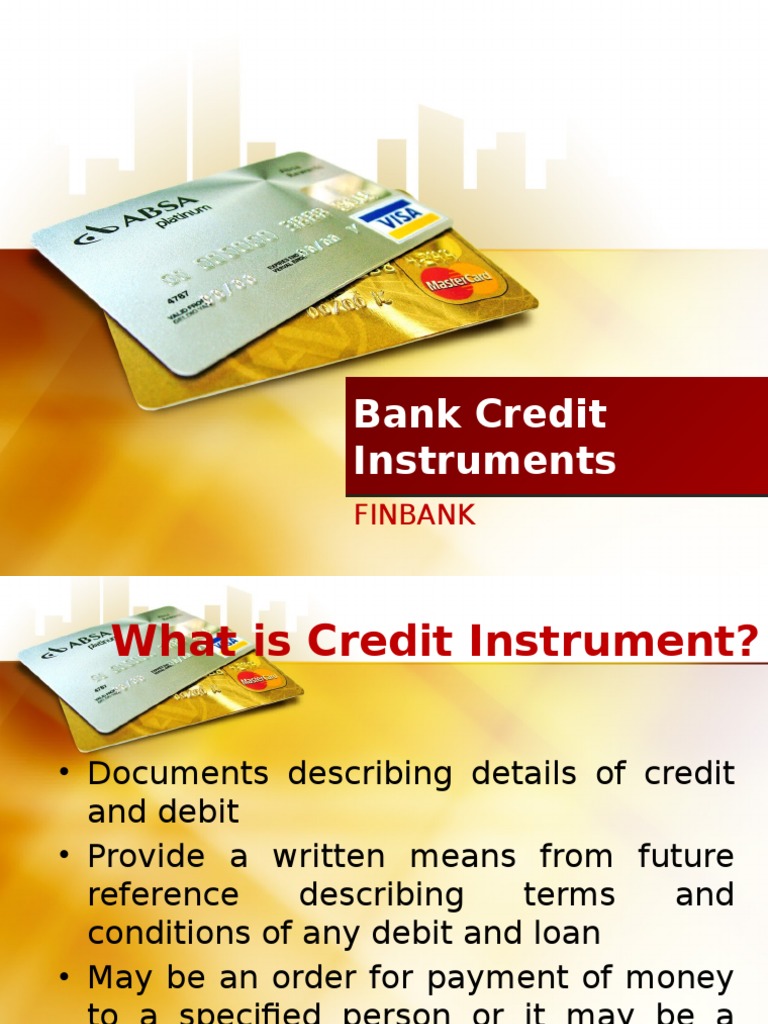 Overview of Bank Credit Instruments | PDF | Negotiable Instrument | Cheque
