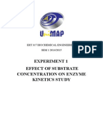 Experiment 1 Effect of Substrate Concentration On Enzyme Kinetics Study