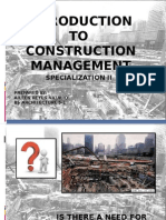 TO Construction Management: Specialization Ii