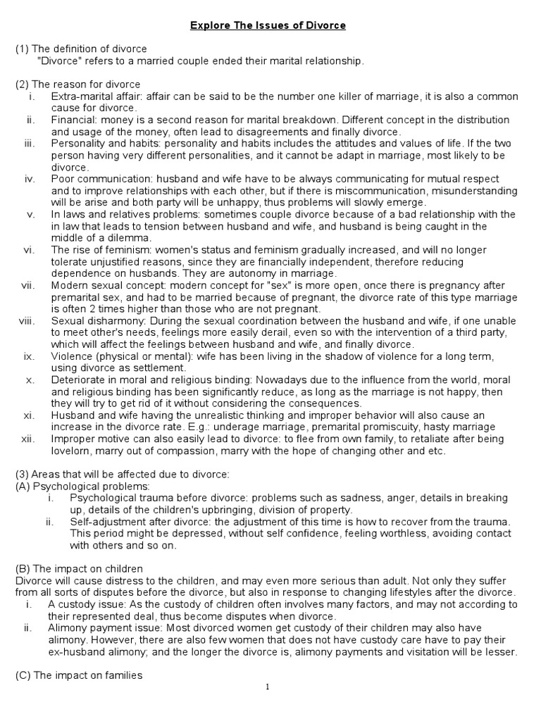 Top reasons for divorce 2020 picture