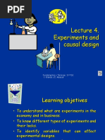 Lecture 4. Experiments and Causal Design