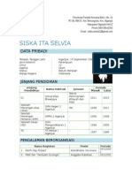 CV - Siska Ita Selvia