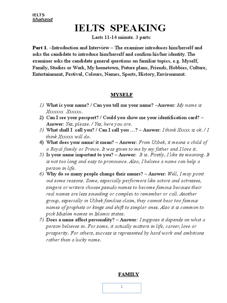 Ielts Speaking Sample Answers For Academic Purposes Car Advertising Free 30 day Trial Scribd