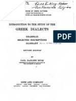 Buck Greek Dialects