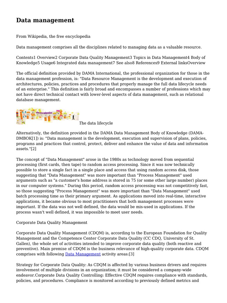 Data Management | PDF