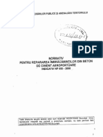 NP 050-2000 Normativ Pentru Repararea Imbracamintilor Din Beton de Ciment Aeroportuare
