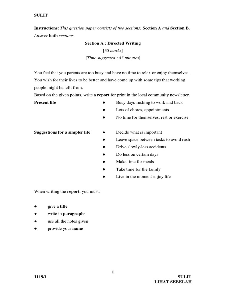 Kertas 1 Bahasa Inggeris Spm Pdf