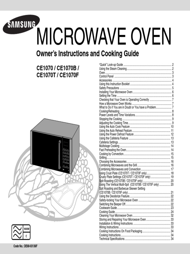Samsung Microwave Owners Manual