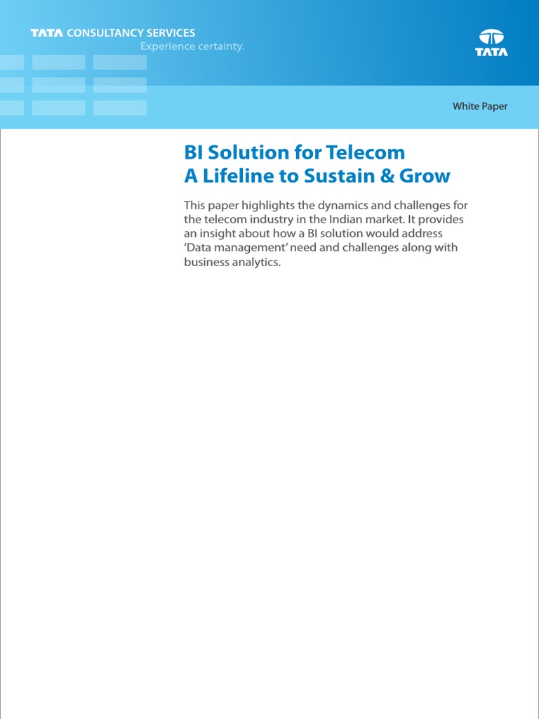 Telecom Whitepaper BI Solution Telecom 07 2011 | PDF | Business ...