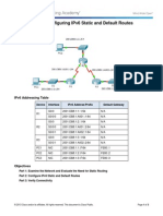 Configuring IPv6 Static and Default Routes Instructions