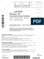 Math Jan 2007 Exam M1
