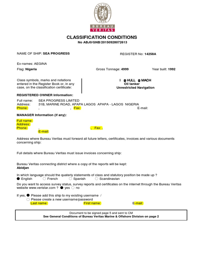 Ship Classification Certificate Overview | PDF | Surveying | Common Law