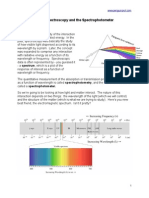 Light and Matter Interaction Using Spectrophotometry