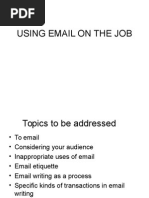 Using Email On The Job