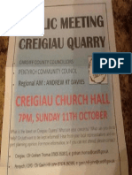 Creigiau Quarry Public Meeting