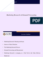Marketing Research & Demand Forecasting: Week 2