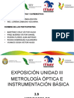 Unidad III Metrología Óptica e Instrumentación Básica