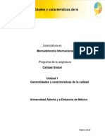 U1. Generalidades y Caracteristicas de La Calidad