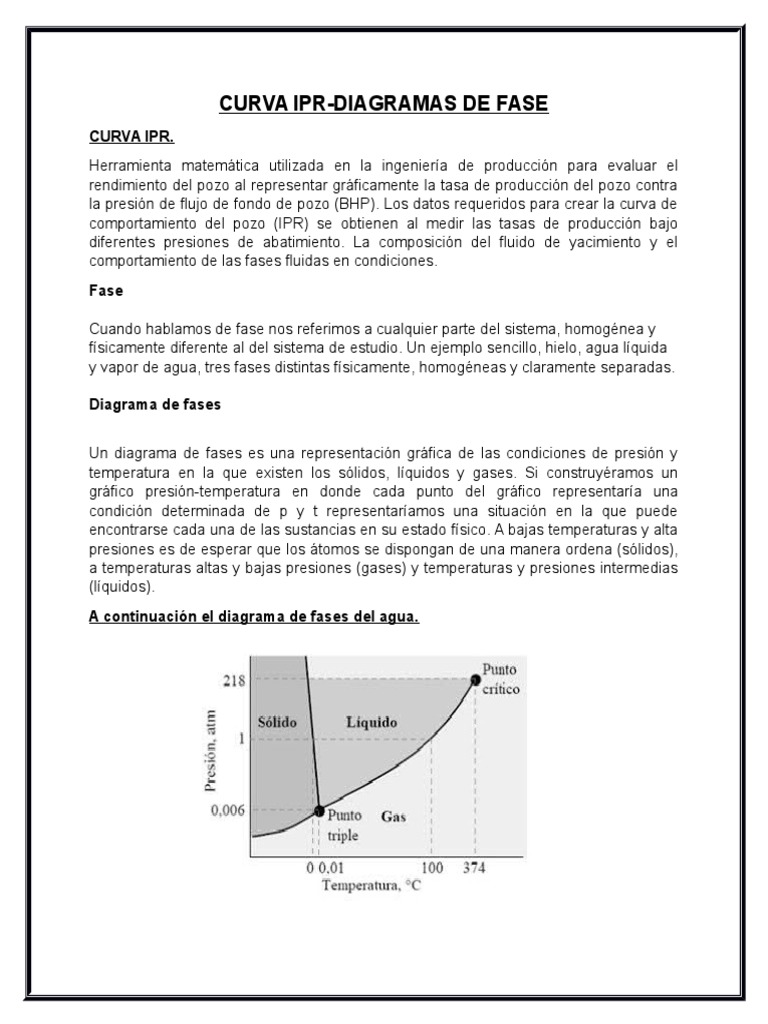 Curva Ipr Lobito | PDF | Diagrama de fases | Gases