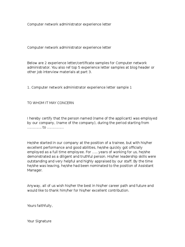 Networking Experience Letter Industrial And Organizational Psychology Business