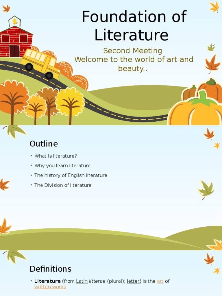 Introduction to English Literature Basics | PDF | Limerick (Poetry ...