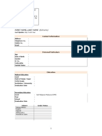 Template of Curriculum Vitae or Resume