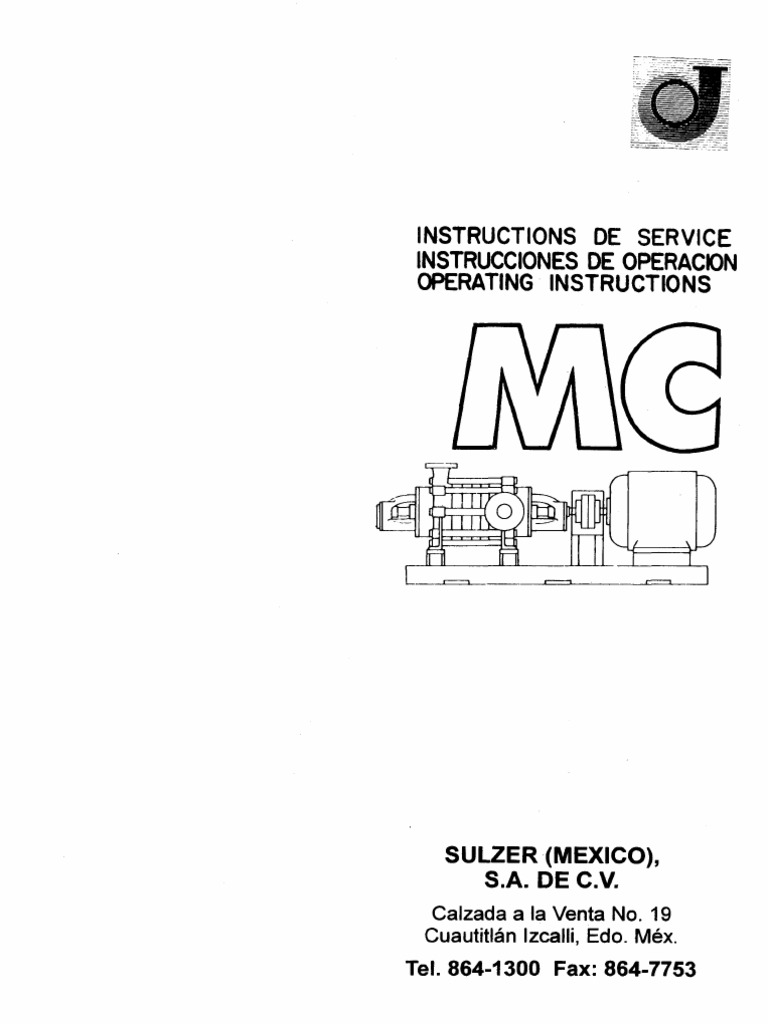 Manual de Operacion Bombas Sulzer
