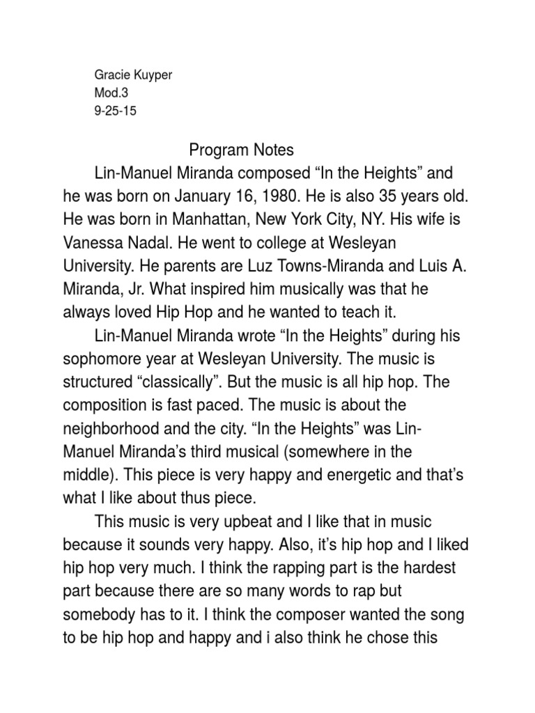 Program Notes | PDF